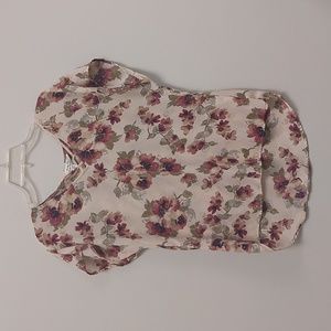 Krazy Kat Floral High Low Top Sz Med